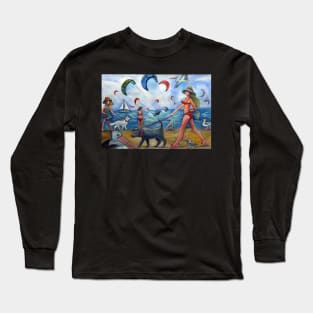 Busy beach Long Sleeve T-Shirt